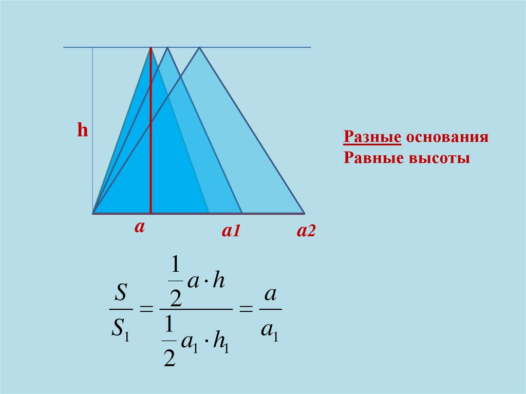 Треугольники имеющие общую высоту. Отношение площадей треугольников с равными высотами. Площади треугольников имеющих равные высоты. Отношение площадей треугольников имеющих равные высоты. Отношение треугольников имеющих равные высоты.