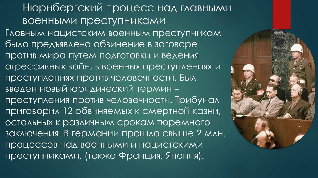 Историческое значение нюрнбергского процесса презентация