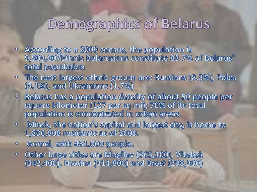 Demographics of Belarus