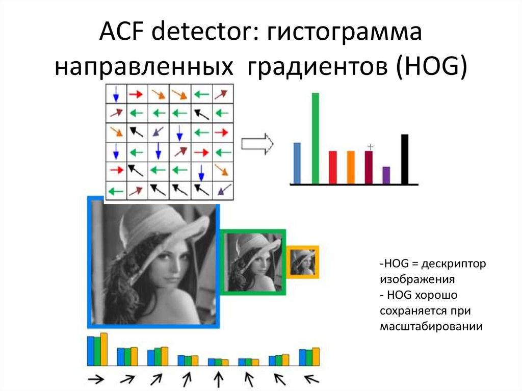 ACF detector: гистограмма направленных  градиентов (HOG)