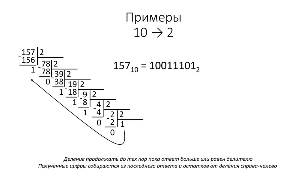 Примеры 10 → 2
