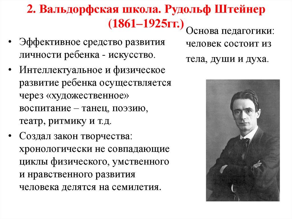 Вальдорфская педагогика. Рудольф Штайнер (Штейнер) (1861-1925). Рудольф Штайнер 1861. Вальдорфская педагогика Рудольф Штейнер. Рудольф Штайнер педагогические труды.