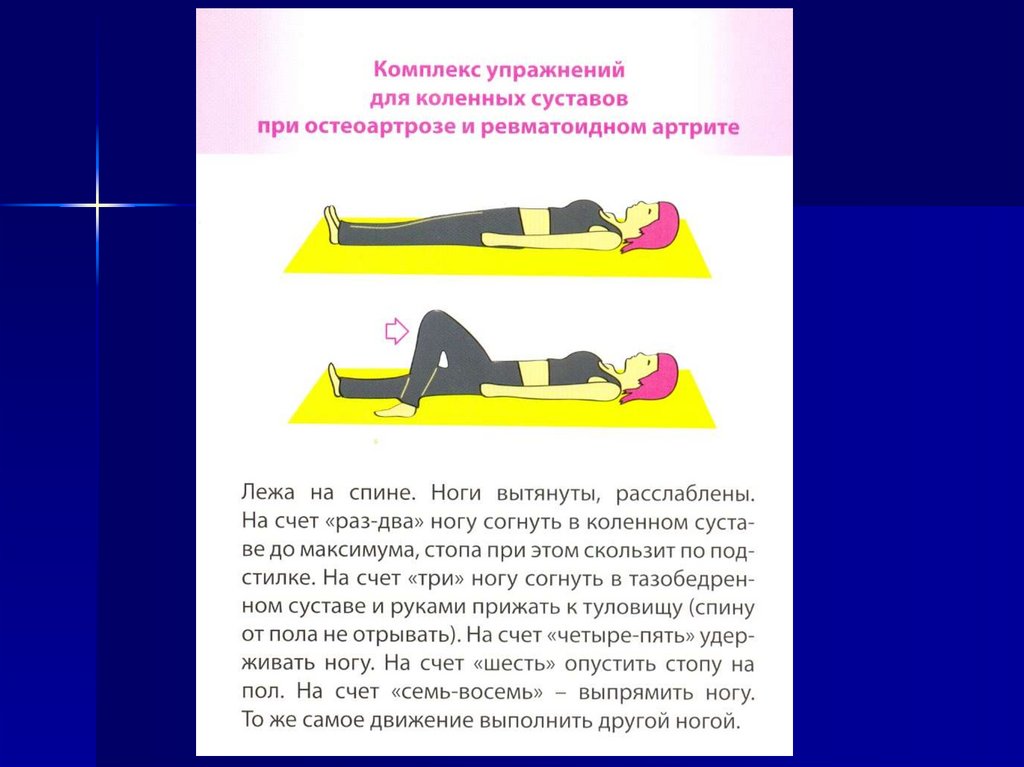 Упражнения для колена и тазобедренного сустава. Комплекс упражнений для коленного сустава. Комплекс упражнений для коленных и тазобедренных суставов.