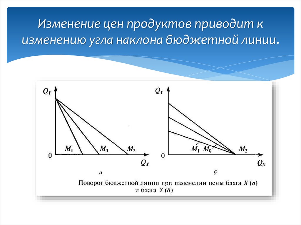 Кривые безразличия бюджетная линия