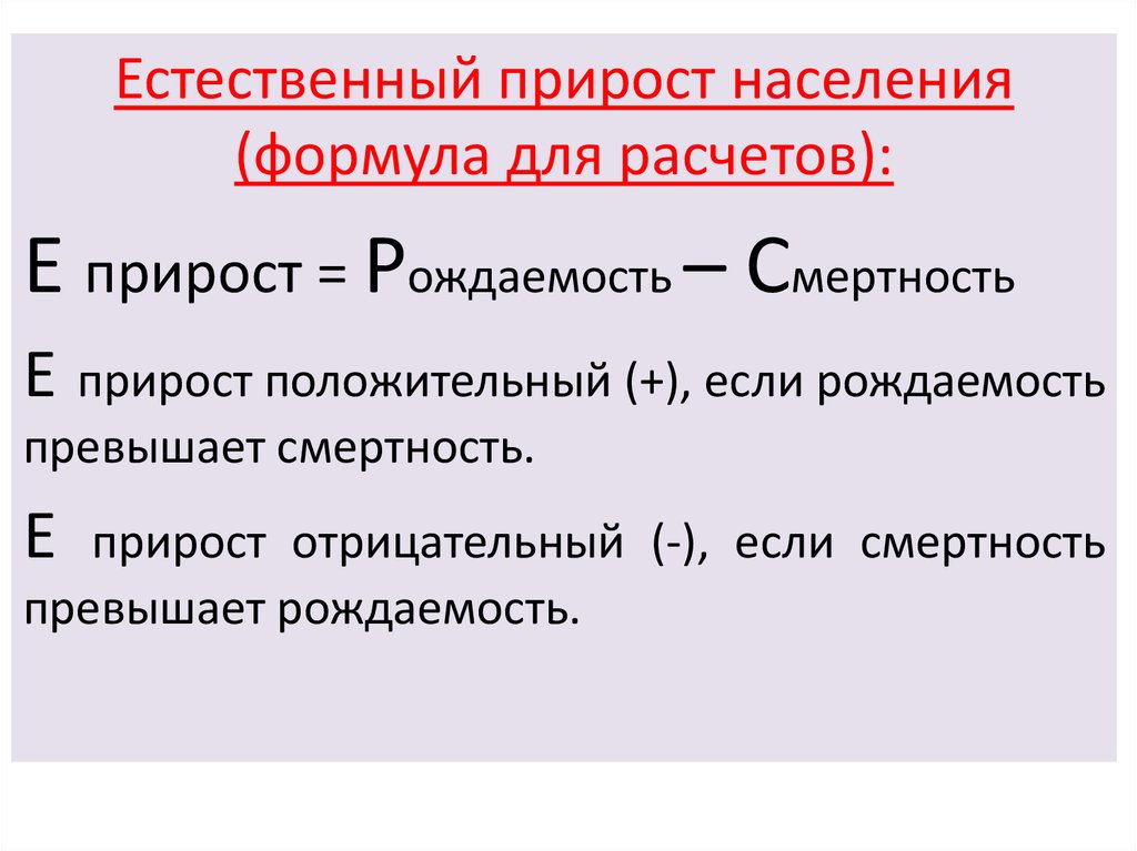 Что такое естественный прирост населения