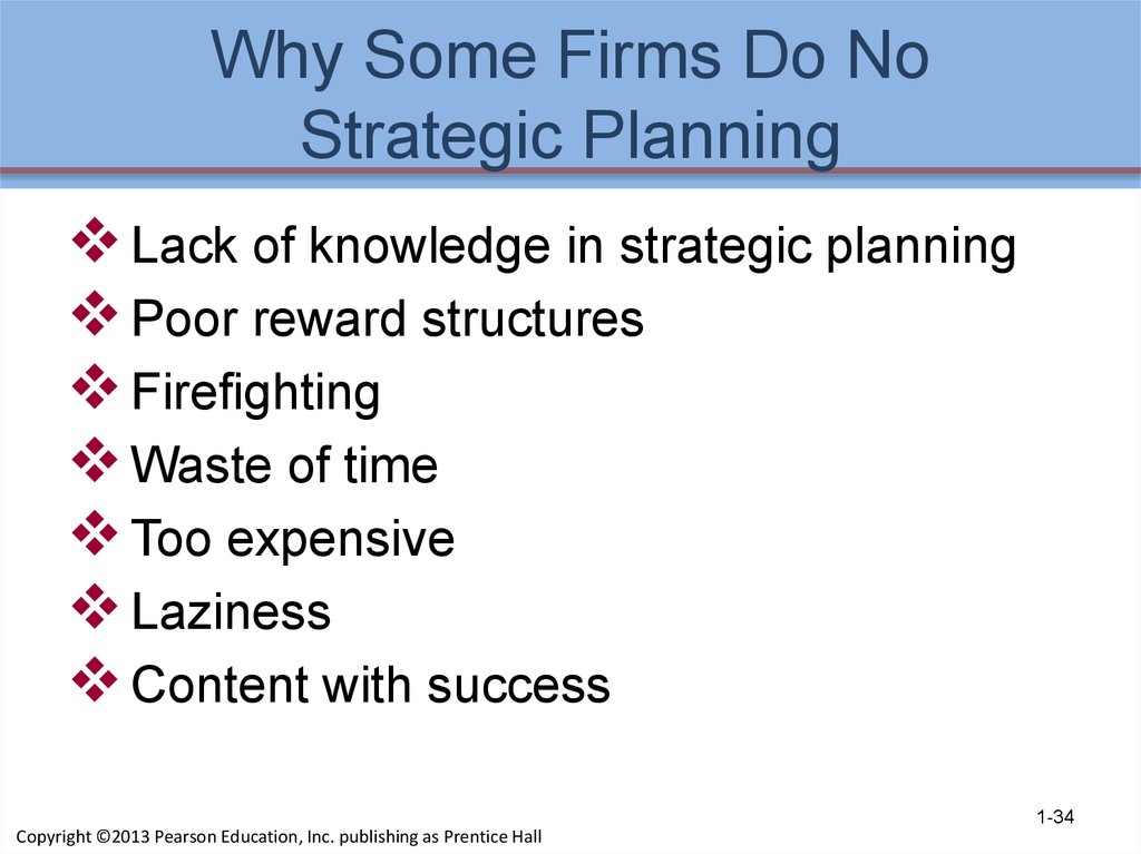 Why Some Firms Do No Strategic Planning