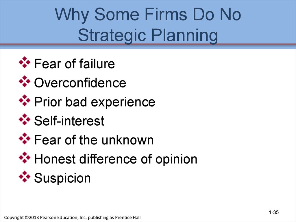 Why Some Firms Do No Strategic Planning