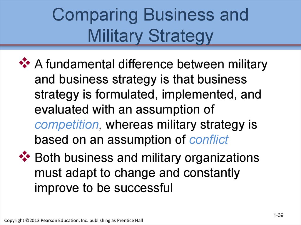 Comparing Business and Military Strategy