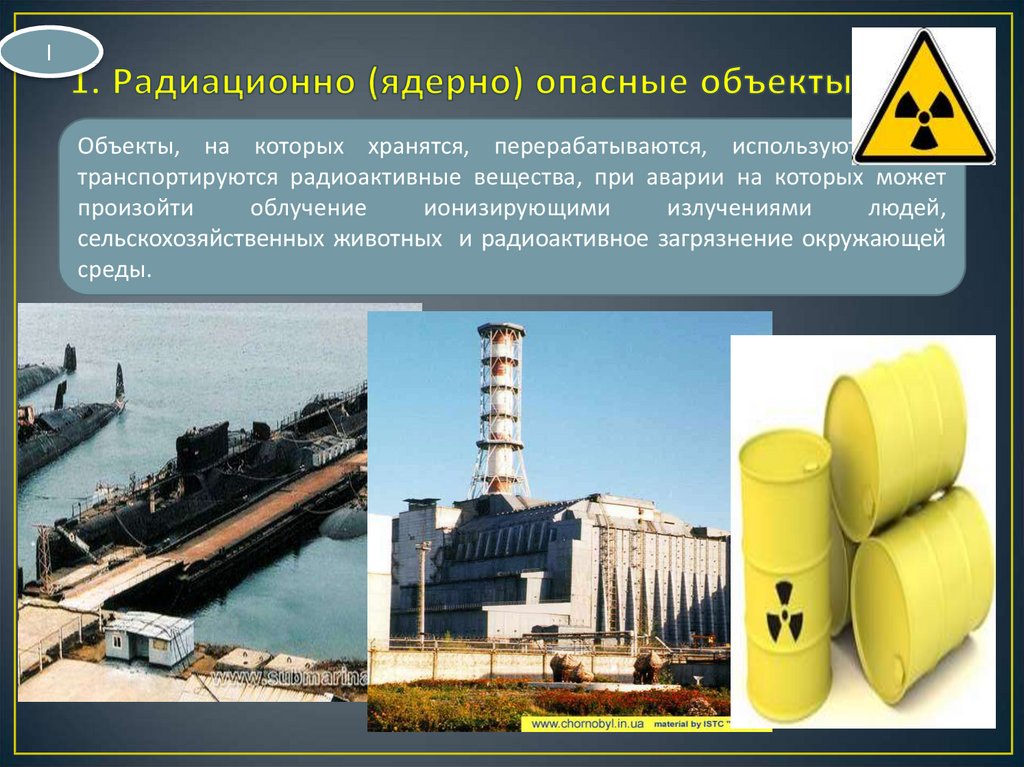 1. Радиационно (ядерно) опасные объекты ка