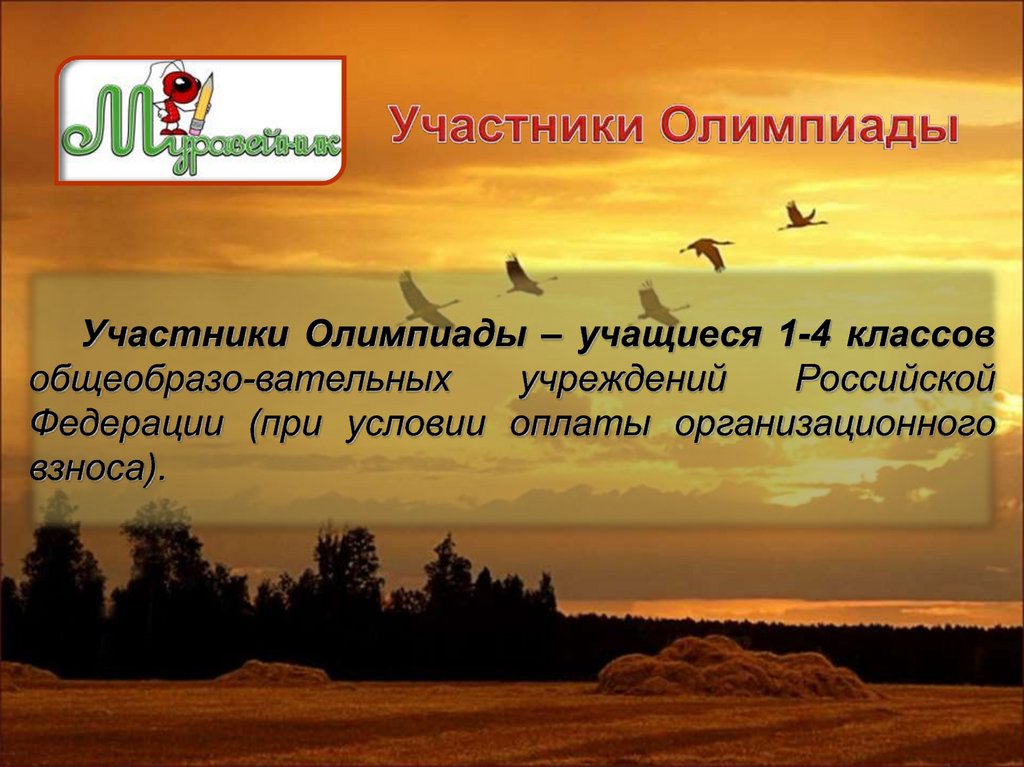 Участники Олимпиады