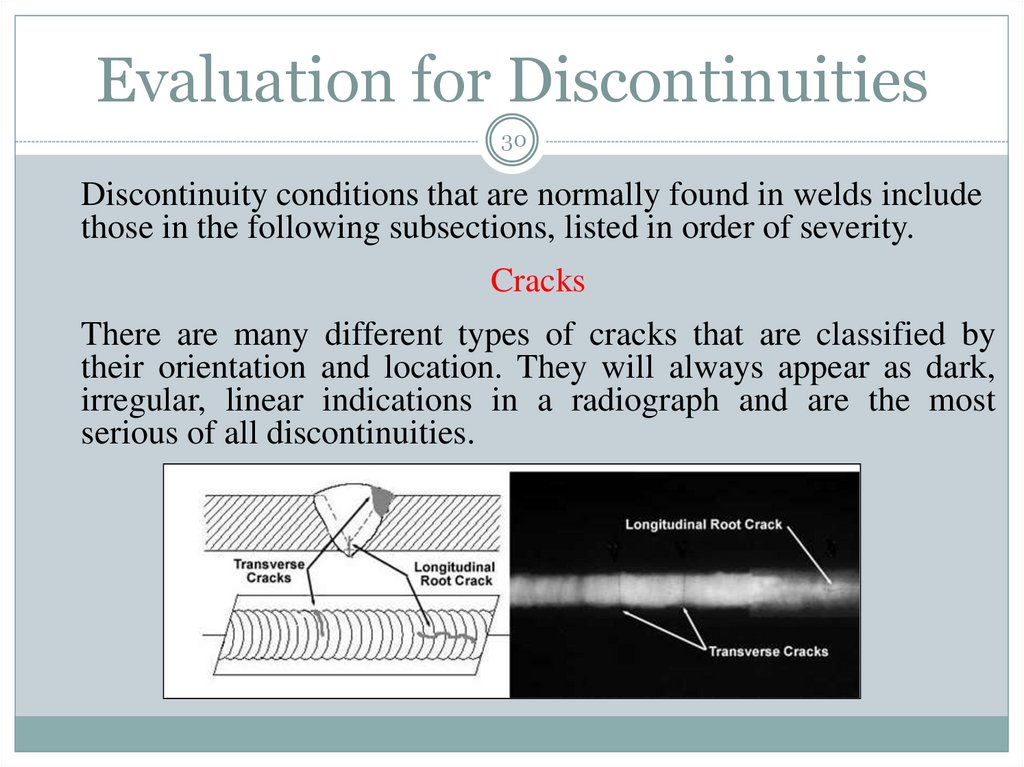 Evaluation for Discontinuities