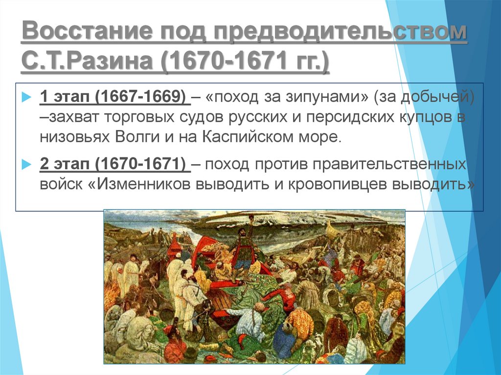 Народные движения в 17 в краткое содержание. 1671 Восстание Разина. 1670 Года Разин событие.
