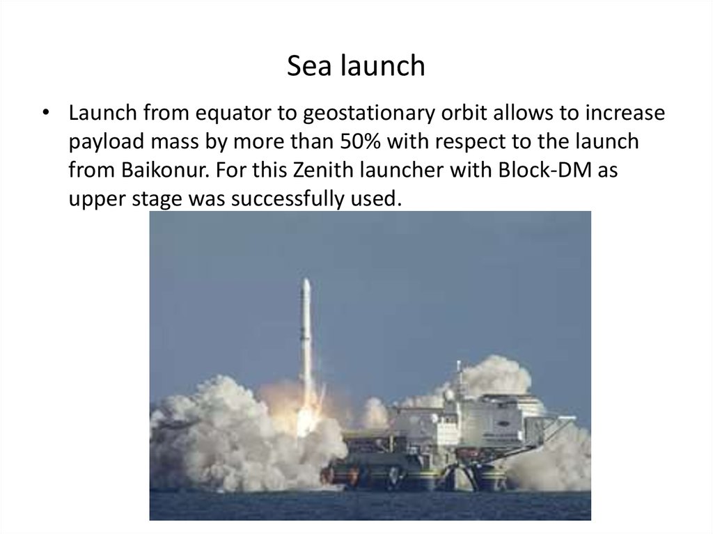 Sea launch