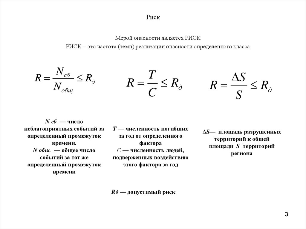 Формула риска. Частота реализации опасностей -. Риск – это мера опасности,. Риск это частота реализации опасностей. Формула допустимого риска.