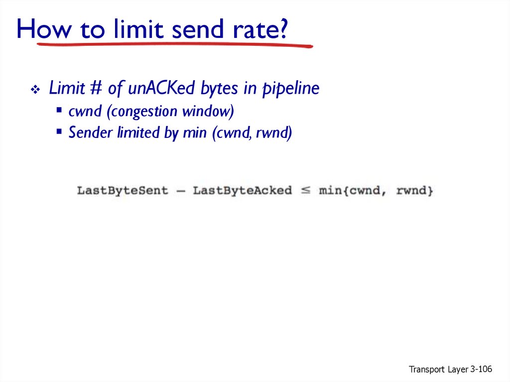 How to limit send rate?