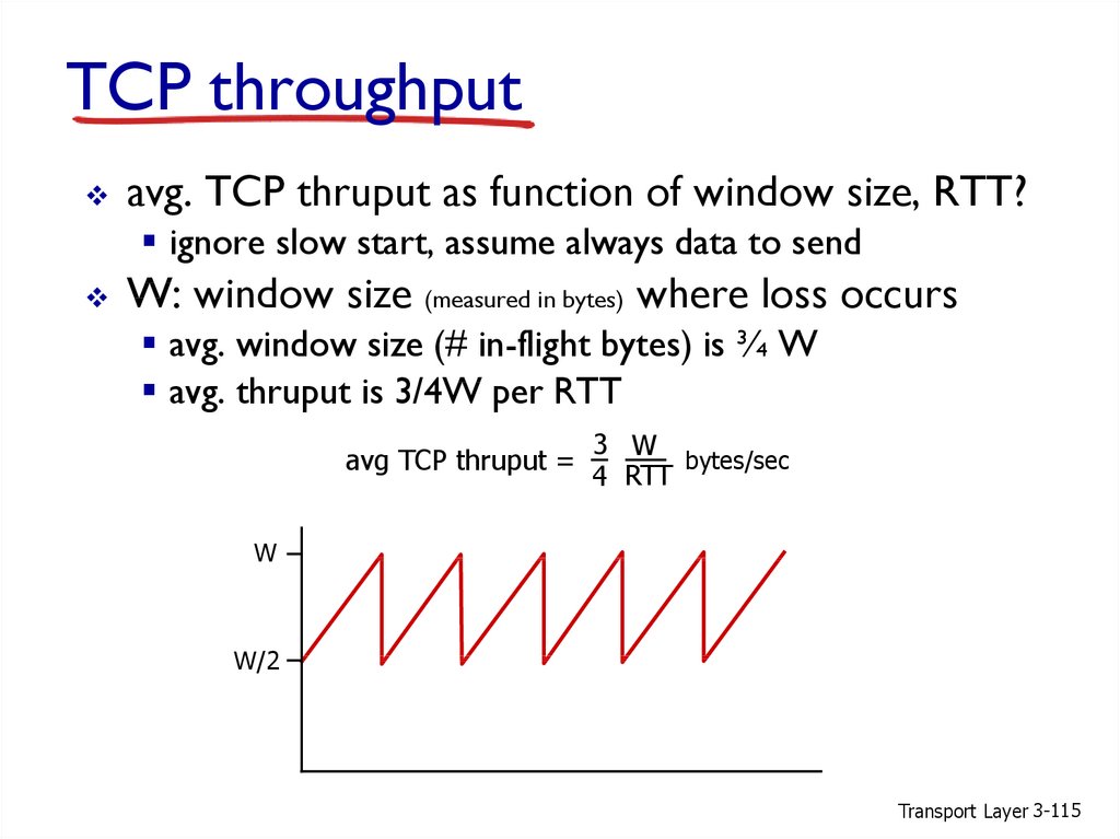 TCP throughput