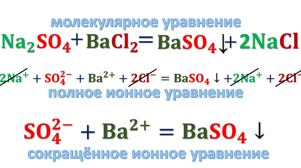 Bacl2 ионное уравнение