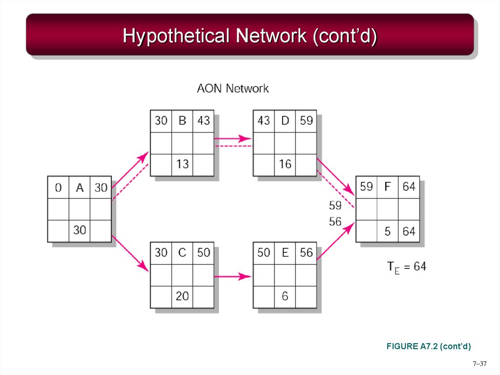 Hypothetical Network (cont’d)