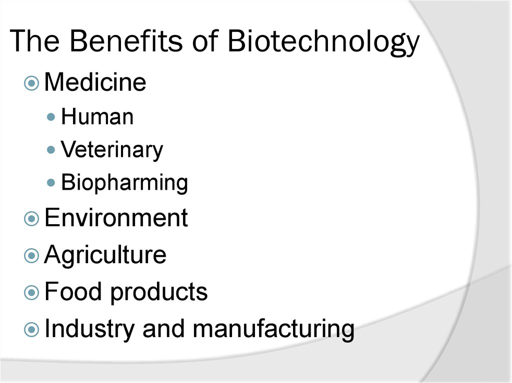 Biotechnology (applied biology) презентация онлайн