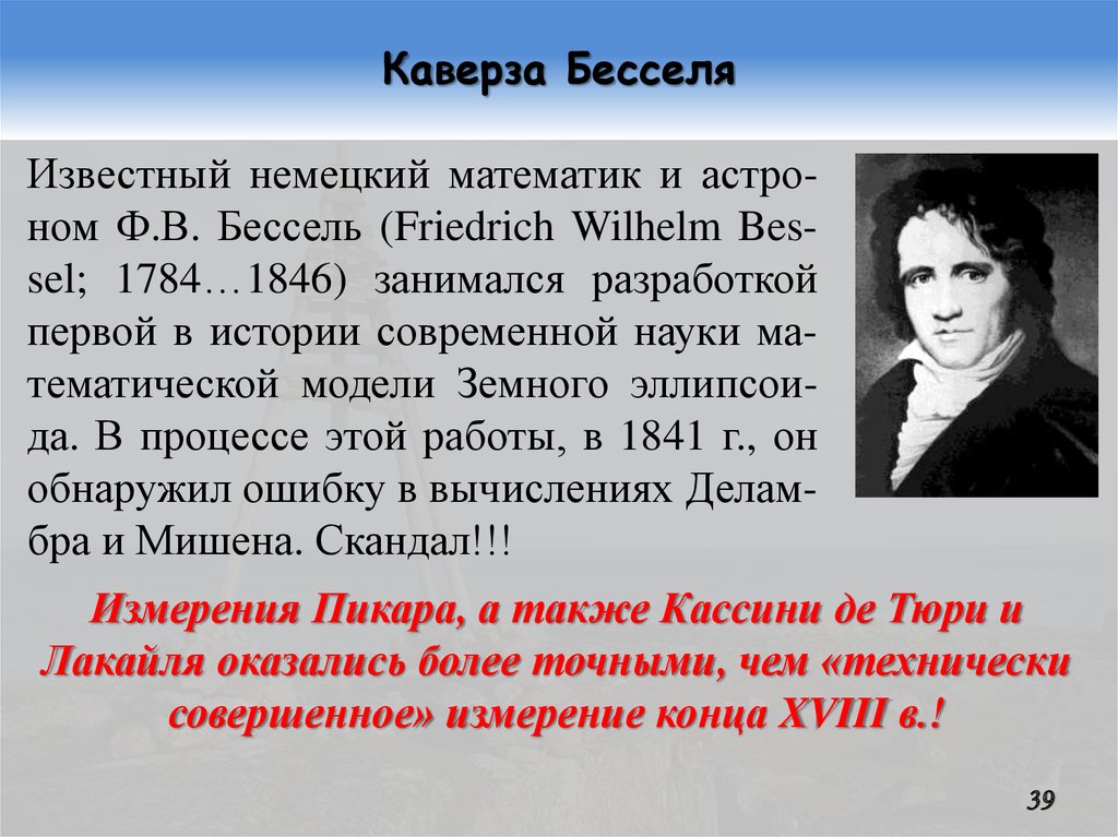 Бессель. Бессель открытия в астрономии.