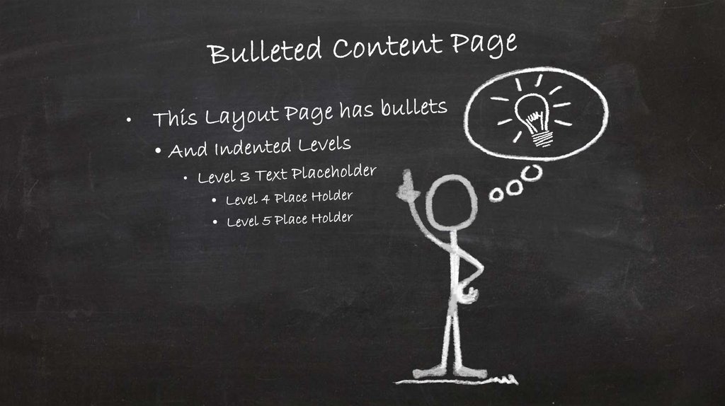 Bulleted Content Page
