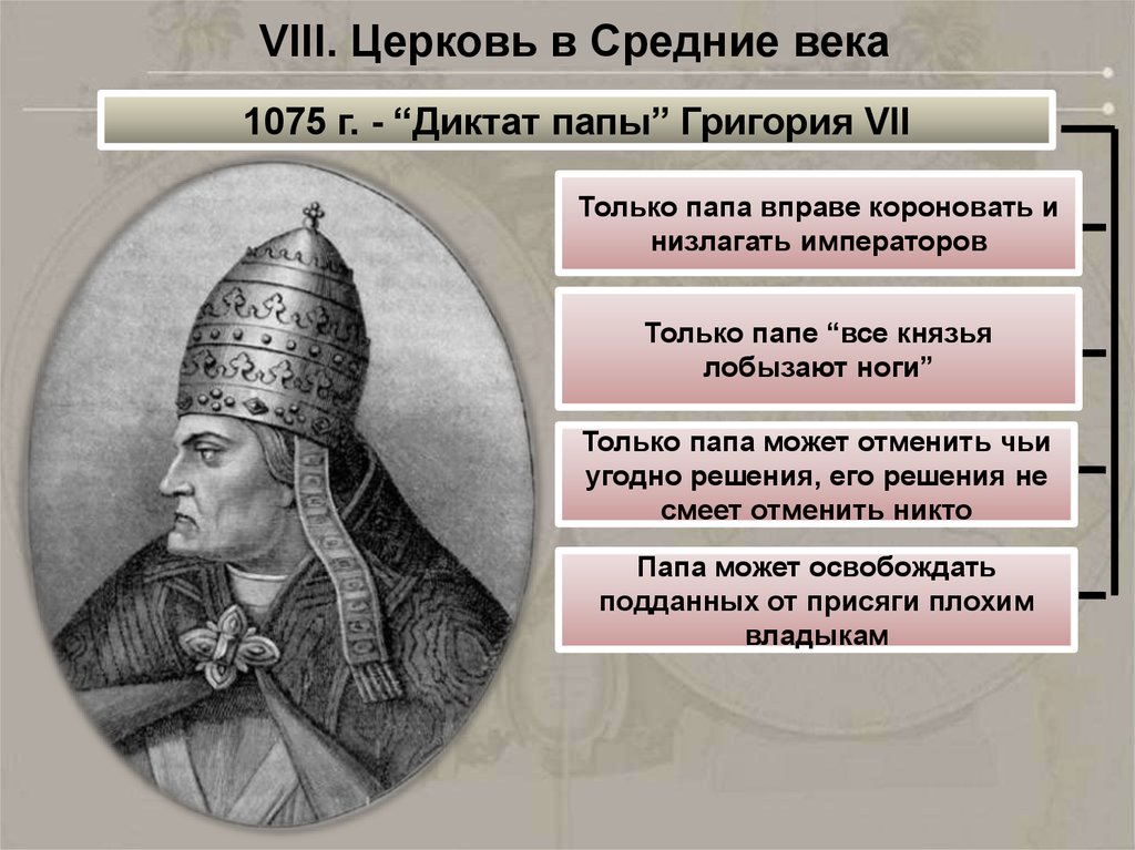 Глава церкви в западной европе. Страны Западной Европы в раннее средневековье. Реформы папы Григория VII.. Государственное устройство средневековья. Теократическое государство раннего средневековья.