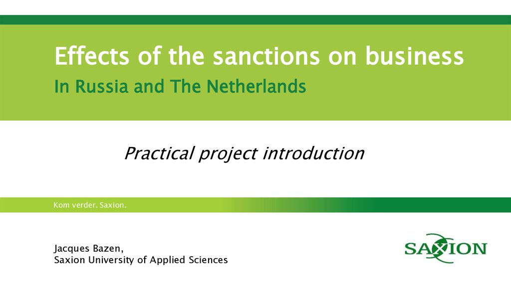Effects of the sanctions on business