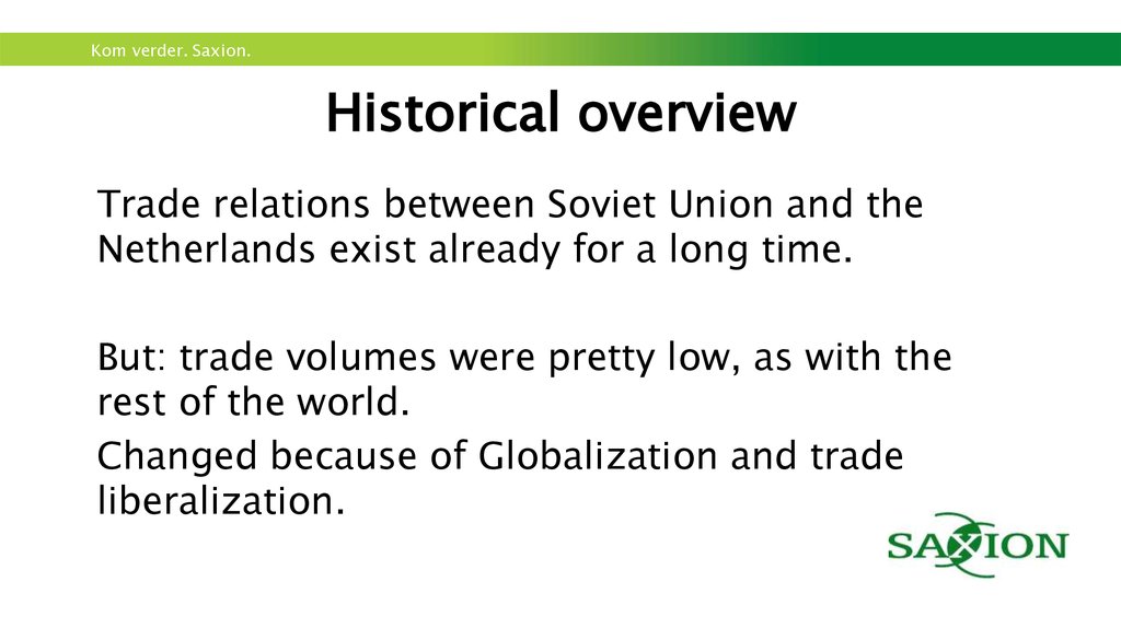 Historical overview