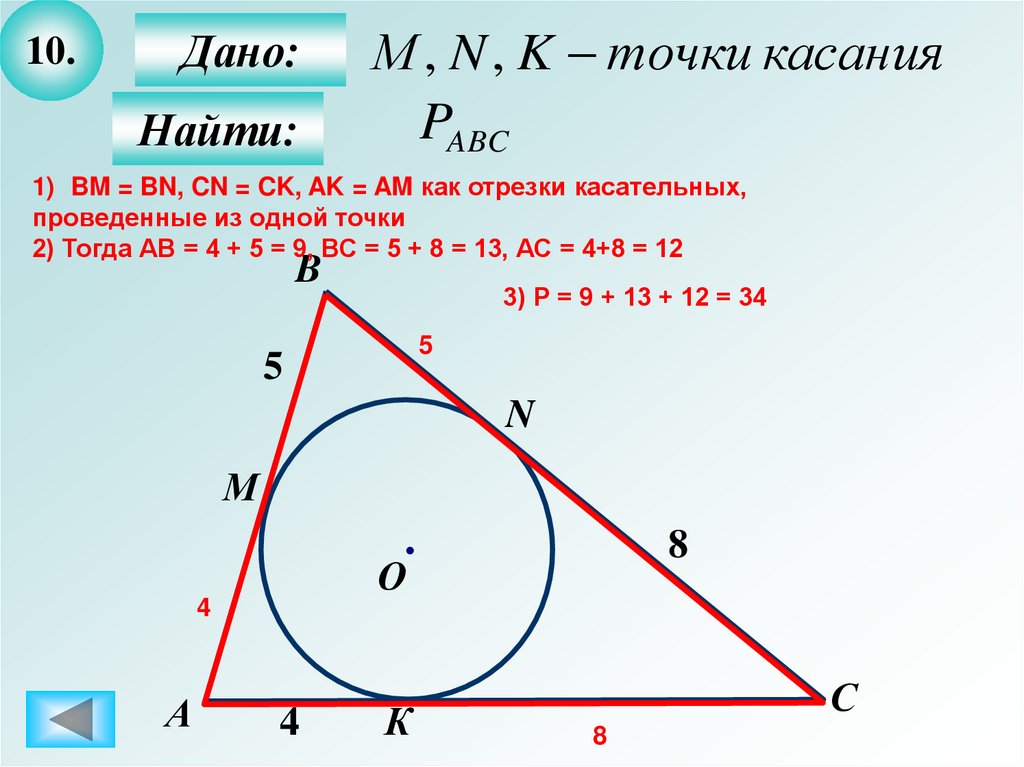 Касательная чертеж