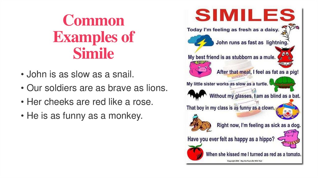 Simile Examples And Video Keeping Similes Simple Simile