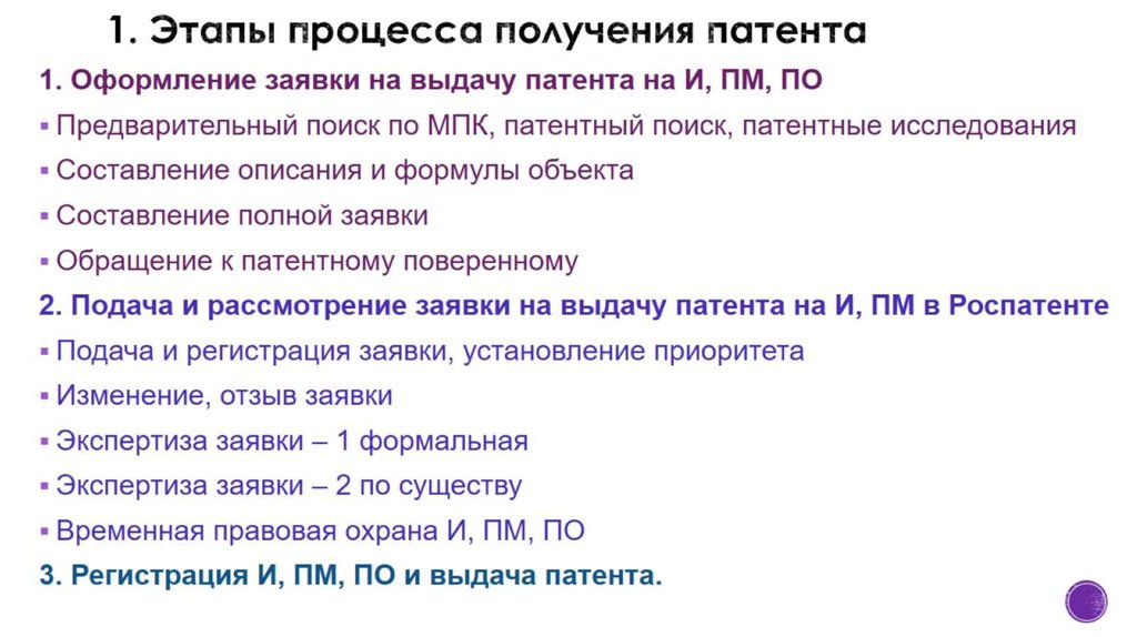 Порядок получения патента на изобретение полезную модель и промышленный образец