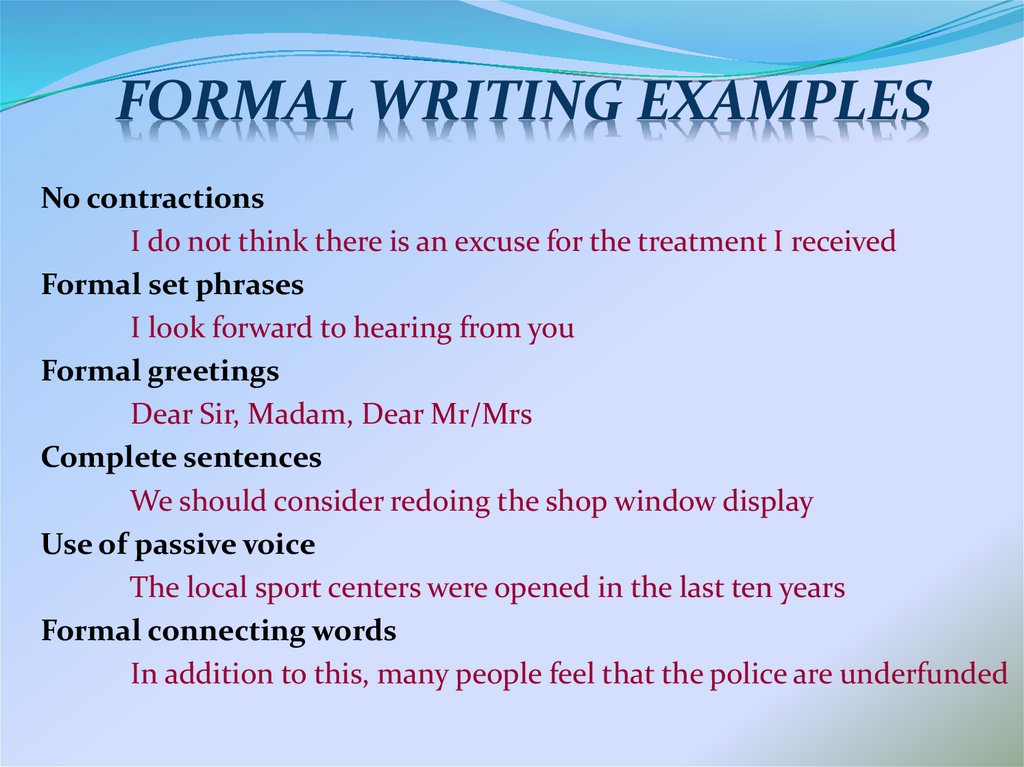 what does formal style mean in writing