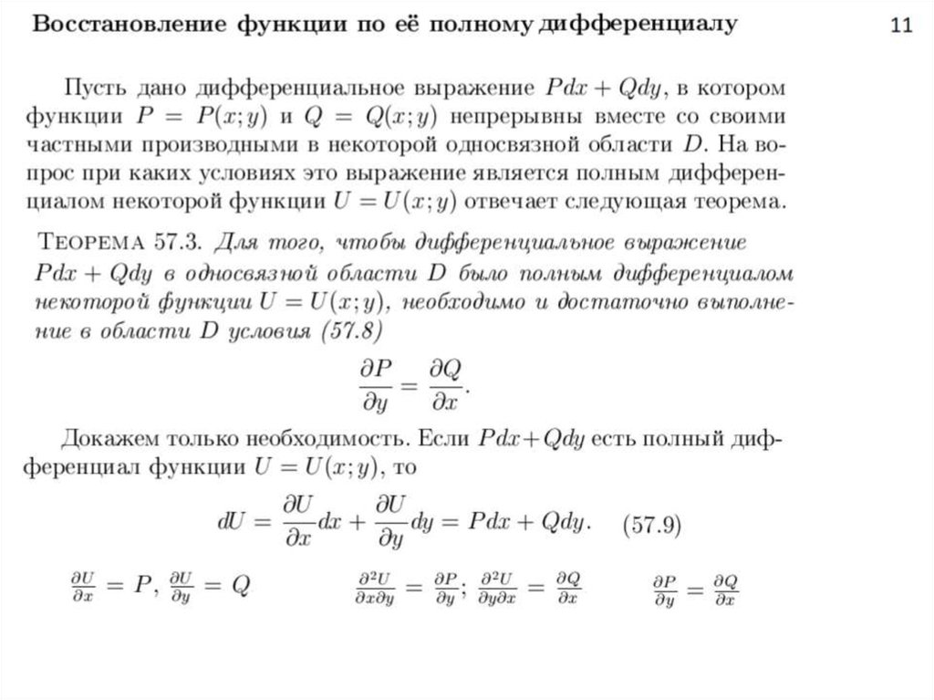 Восстановление функции