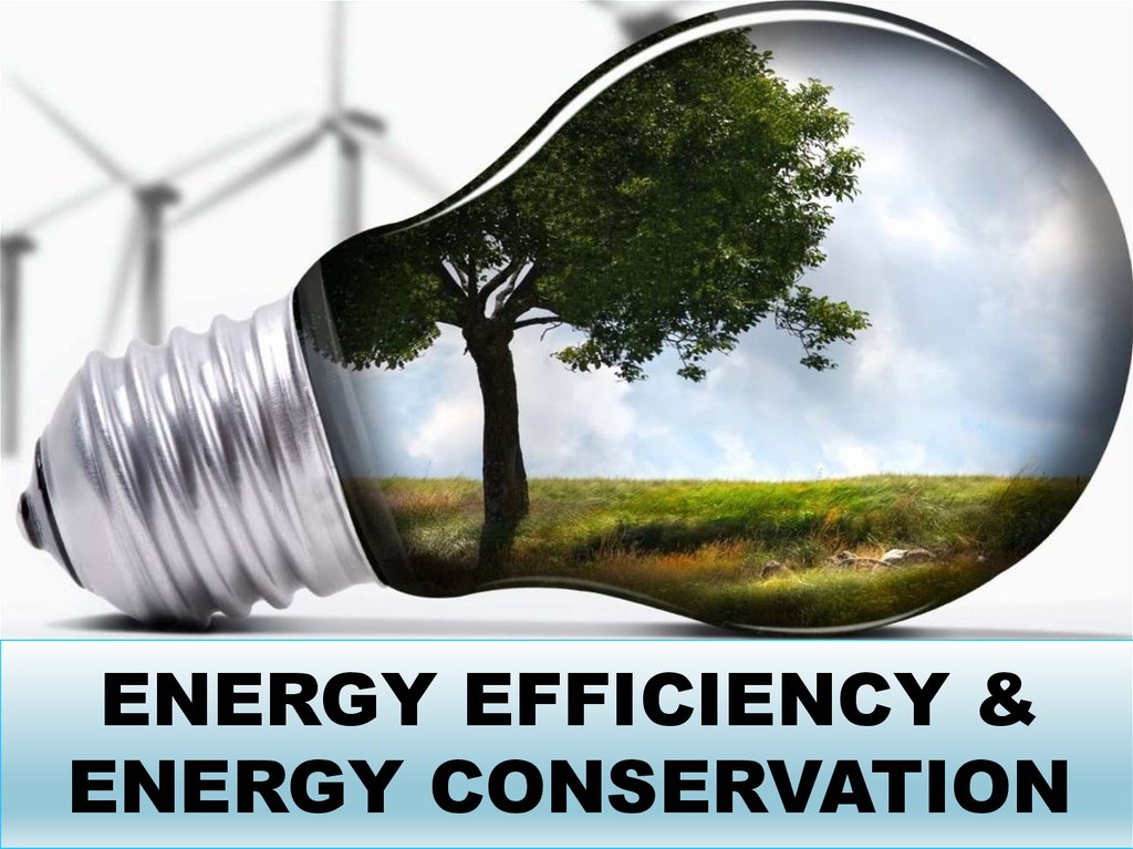 Energy efficiency & energy conservation - online presentation