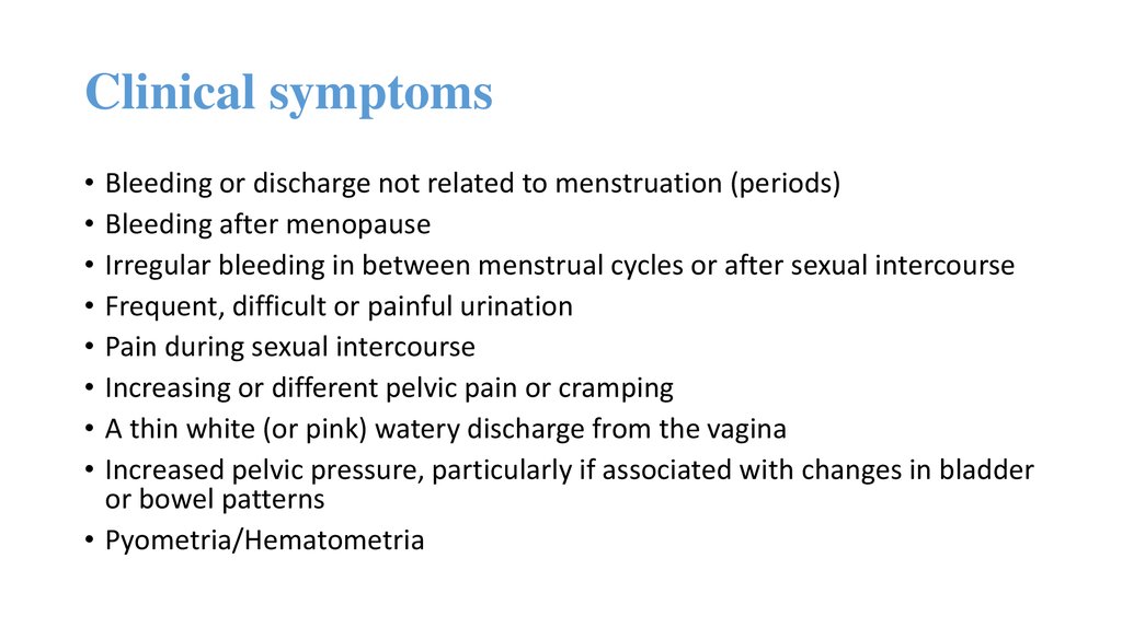 Clinical symptoms