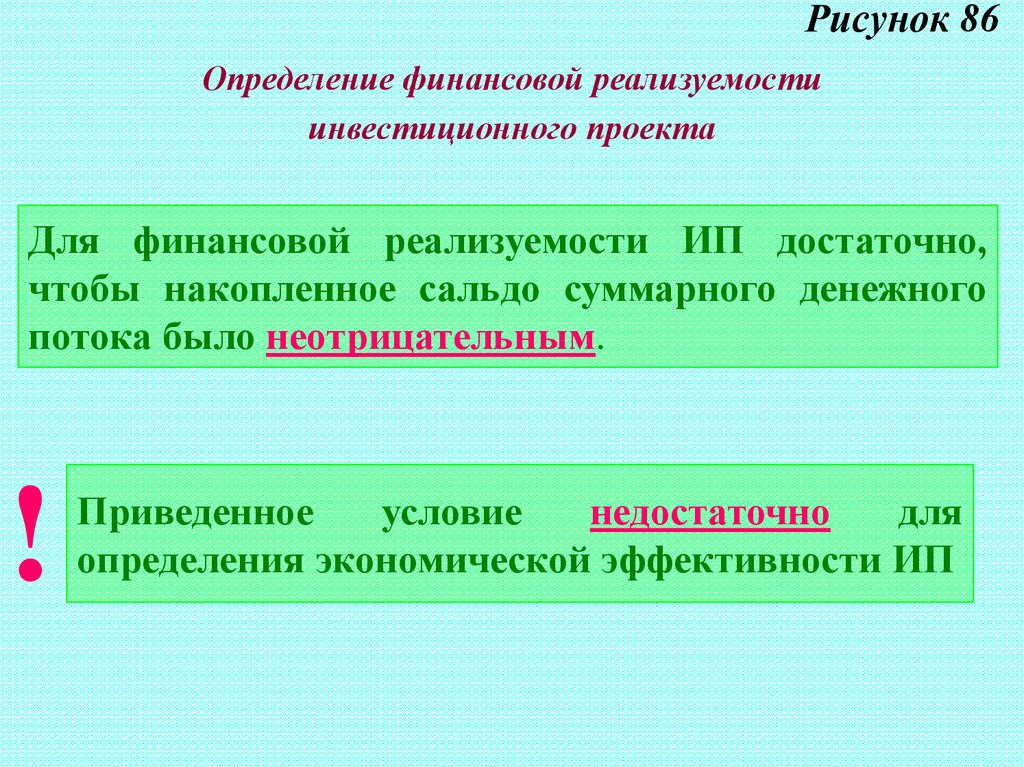 Основным финансовым условием реализуемости проекта является