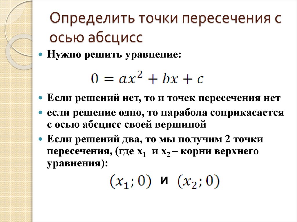 Найдите абсциссу точки пересечения прямых заданных уравнениями