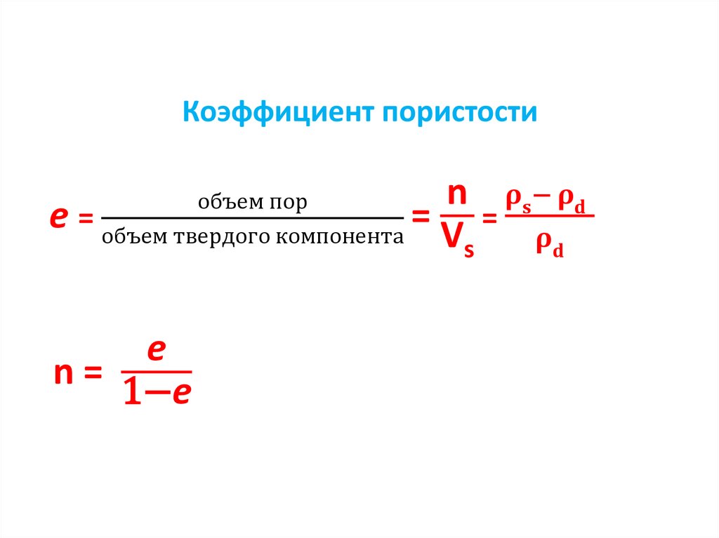 Коэффициент пористости