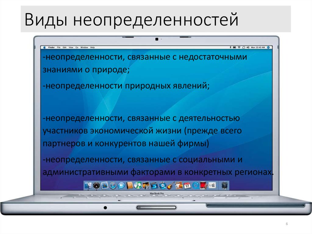 Виды неопределенностей