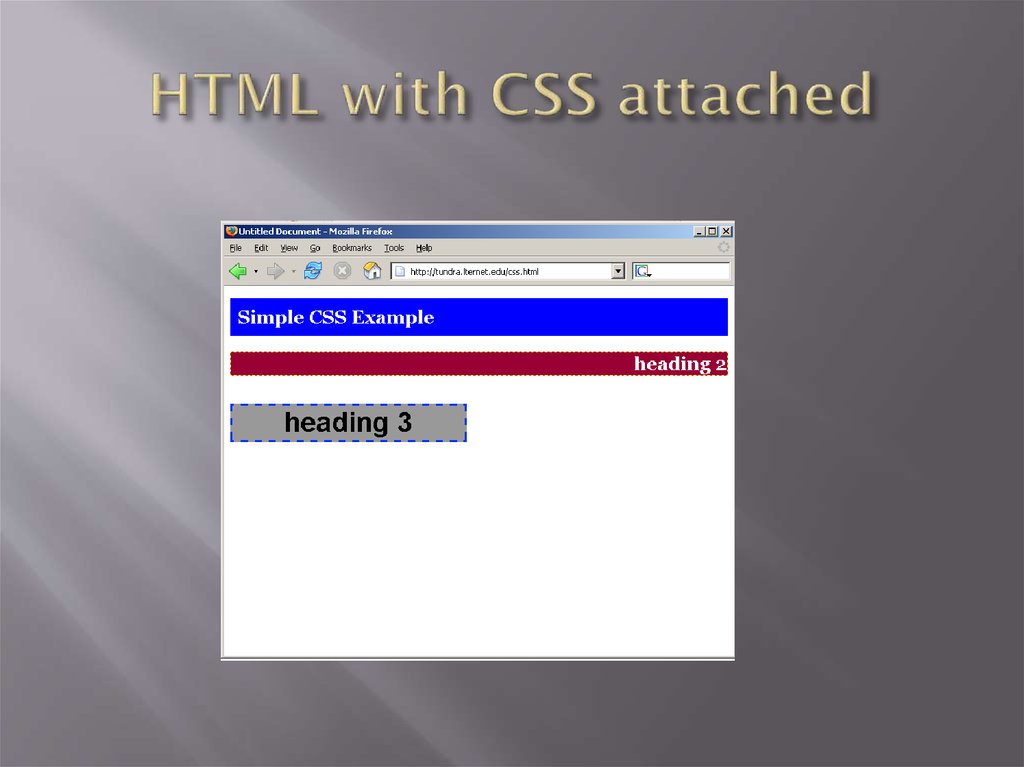 HTML with CSS attached