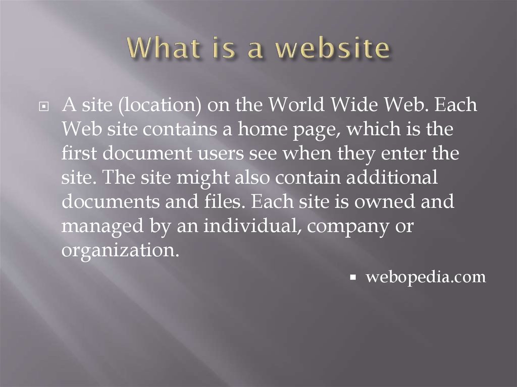 What is a website