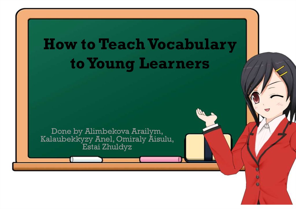 How To Teach Vocabulary To Young Learners Online Presentation