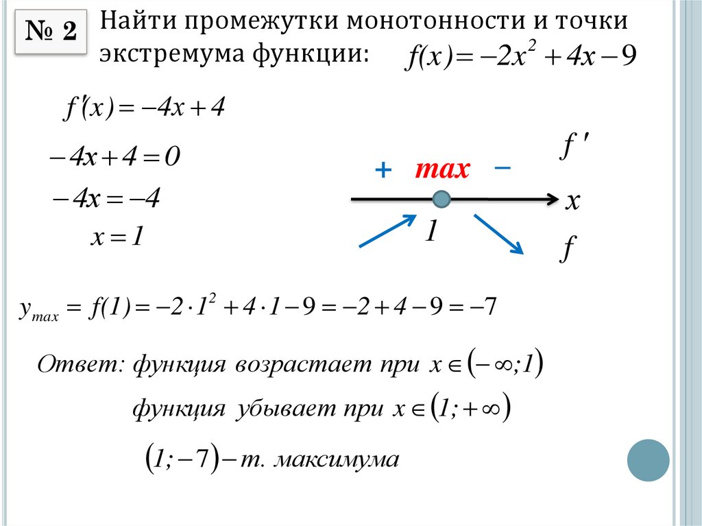 Что такое промежутки монотонности