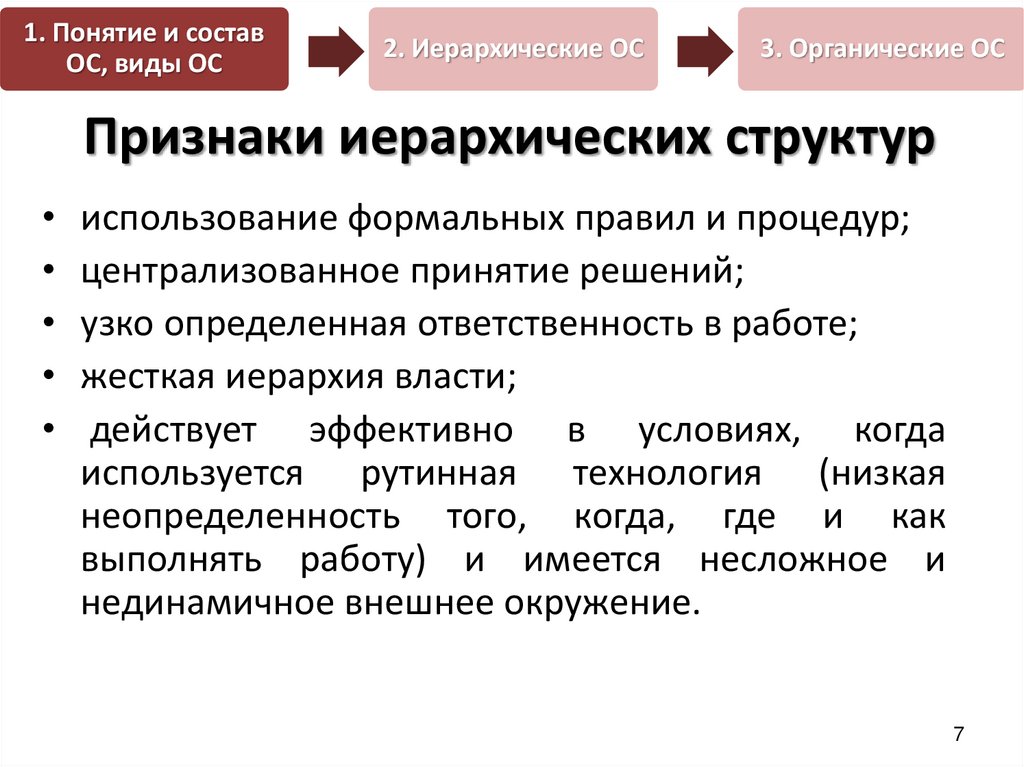 Принципы иерархической структуры