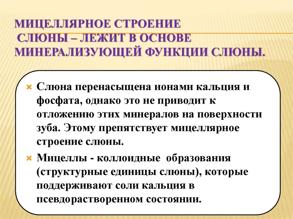 Строение слюны