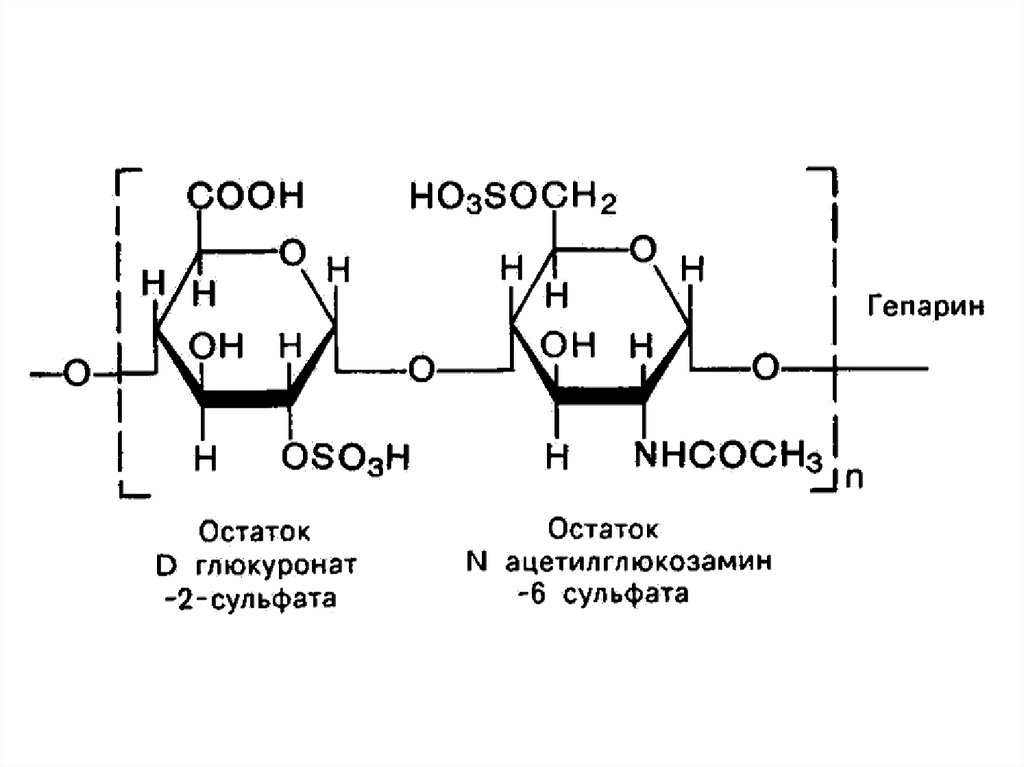 Гепарин. Гепарин формула биохимия. Формулы дисахаридных звеньев гепарина. Гепарин строение. Гепарин строение и функции.