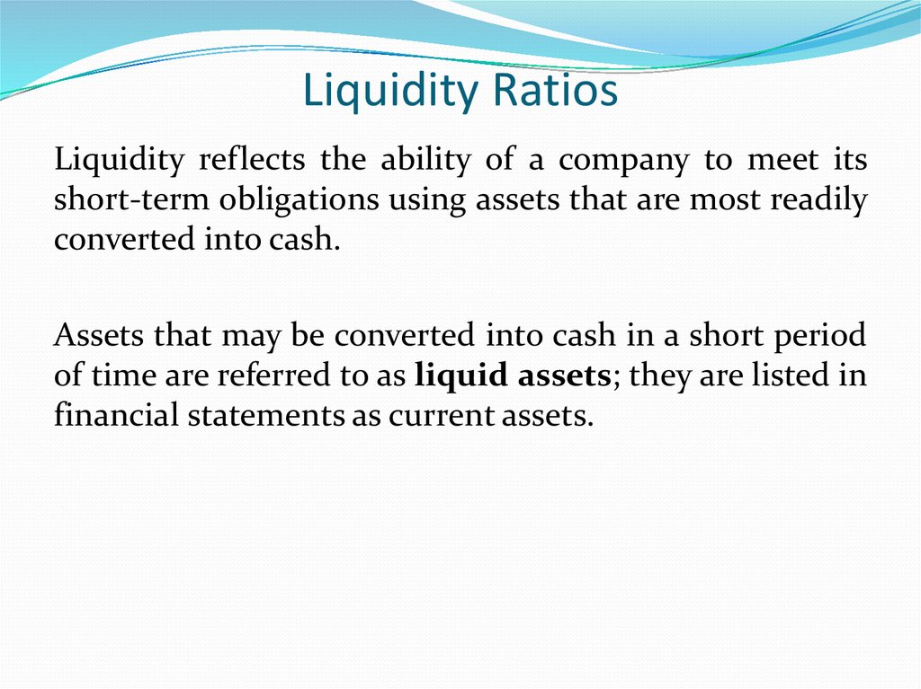 What Is Liquidity Ratio Definition