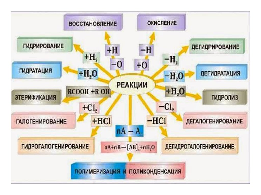 Органические реакции. Типы хим реакций в органической химии. Названия реакций в органической химии. Название химических реакций в органической химии. Типы реакций в органической химии таблица.