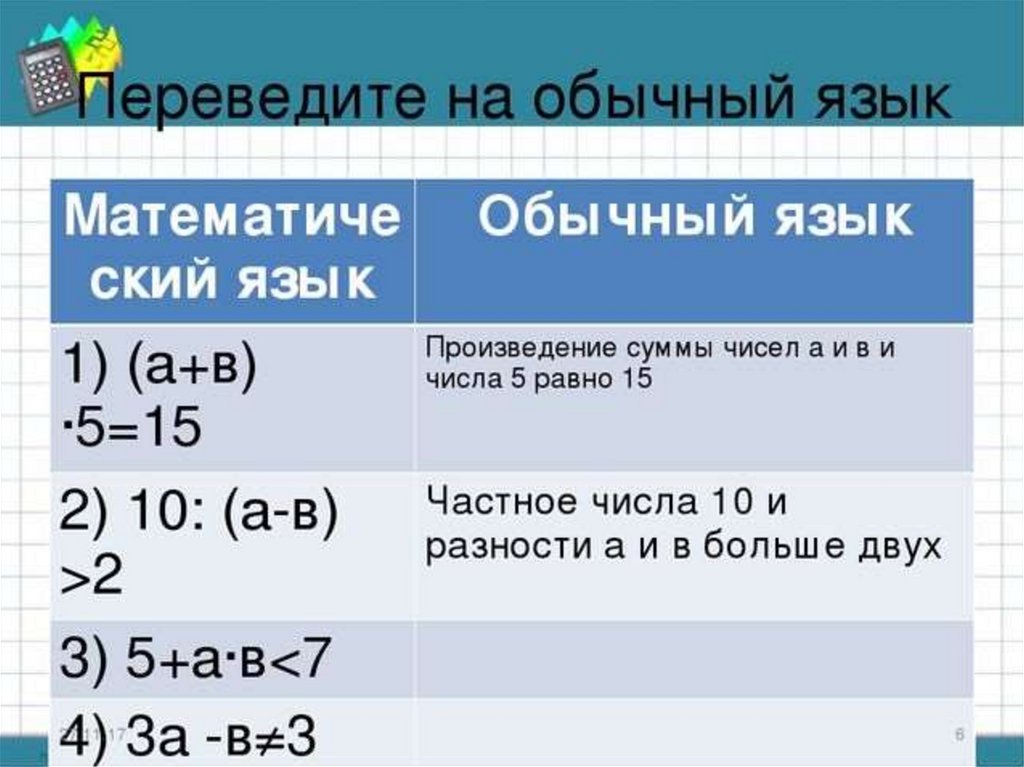 Математический язык. Тема о математическом языке. Перевести на математический язык. Тема о математическом языке 6 класс. Что такое произведение в математическом языке.