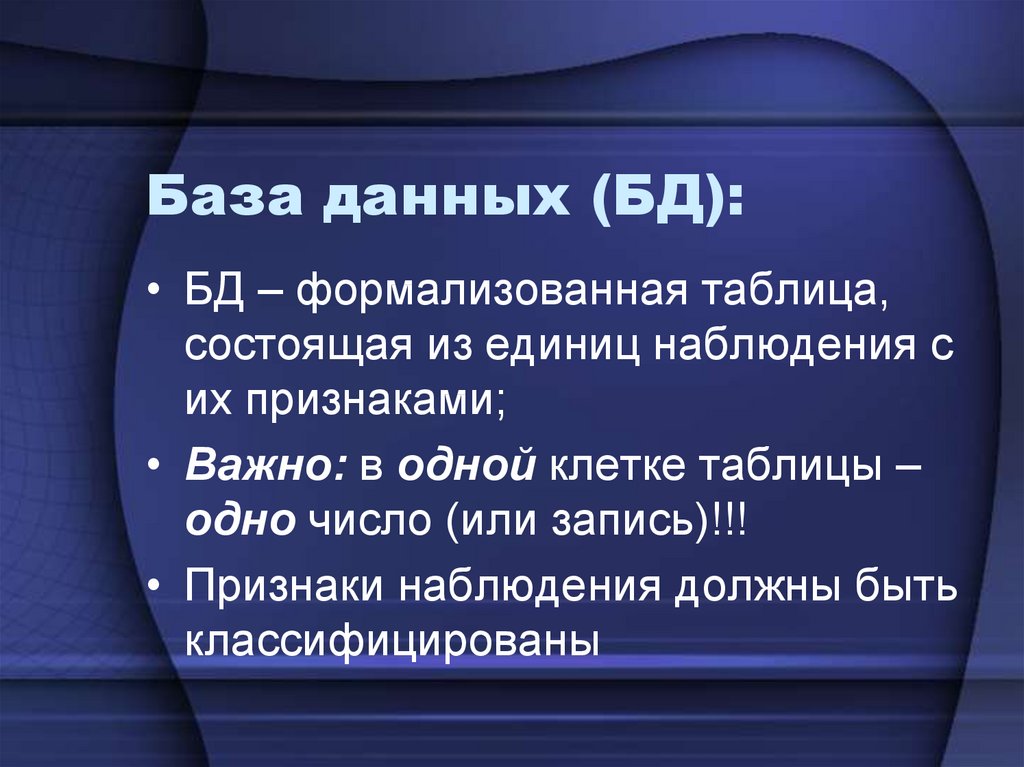 Наблюдать обязательный. Признаки наблюдения.